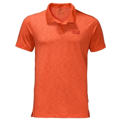 Polo Jack Wolfskin Travel Polo Homme Mango Orange