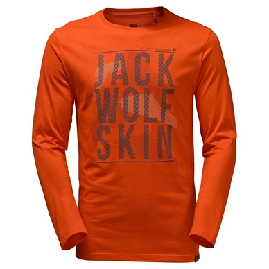 T-Shirt Jack Wolfskin Floating Ice Longsleeve Men Dark Satsuma