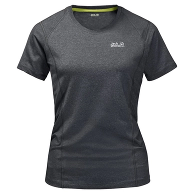 T-Shirt Jack Wolfskin Silver Sky T-Shirt Women Ebène