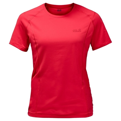 T-shirt Jack Wolfskin Hollow Range T-Shirt Women Hibiscus Red