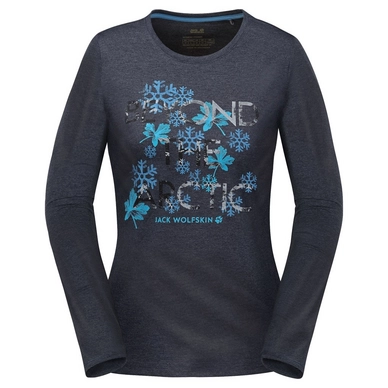 T-Shirt Jack Wolfskin Ice Crystal Longsleeve Women Night Blue