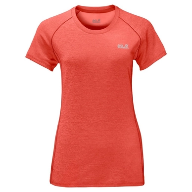 T-Shirt Jack Wolfskin Hydropore Athletic T Femme Hot Coral