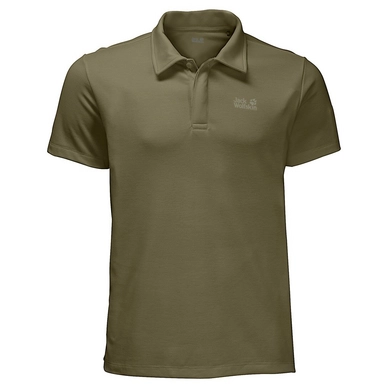 Polo Jack Wolfskin Three Towers Polo Homme Burnt Olive