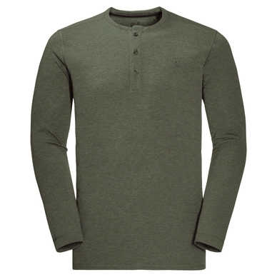 Long Sleeve T-Shirt Jack Wolfskin Men Moro Henley Woodland Green