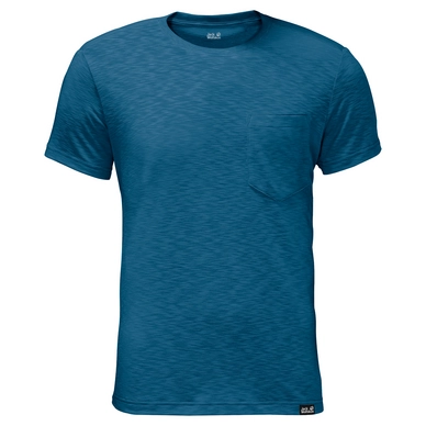 T-Shirt Jack Wolfskin Mens Travel Glacier Blue