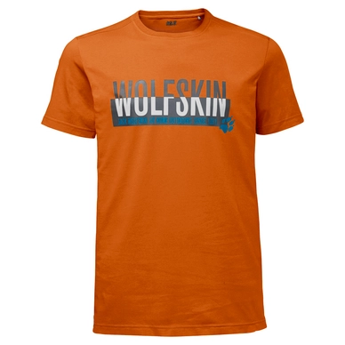 T-Shirt Jack Wolfskin Men Slogan Desert Orange