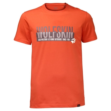 T-Shirt Jack Wolfskin Slogan T Homme Mango Orange