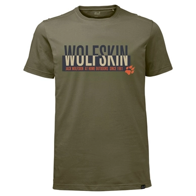 T-Shirt Jack Wolfskin Slogan T Homme Burnt Olive