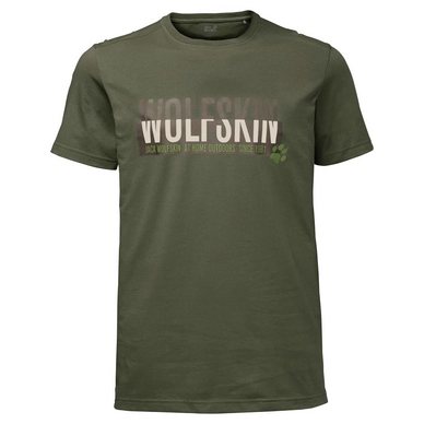 T-Shirt Jack Wolfskin Slogan T Woodland Green Herren