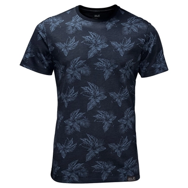 T-Shirt Jack Wolfskin Tropical T Nachtblau All Over Herren