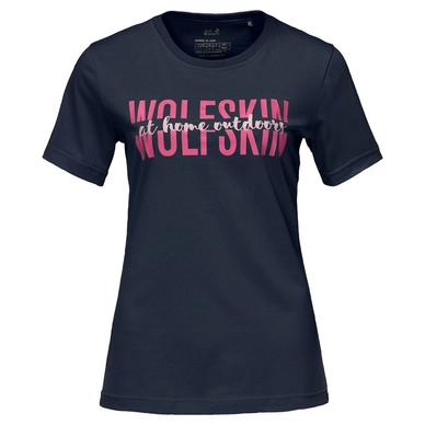 T-Shirt Jack Wolfskin Slogan T Femme Midnight Blue