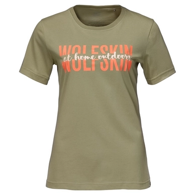 T-Shirt Jack Wolfskin Slogan Women Khaki