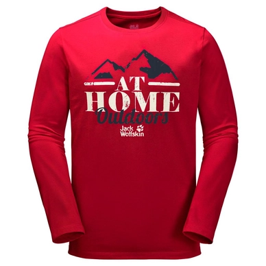 Long Sleeve T-Shirt Jack Wolfskin Men At Home Ruby Red