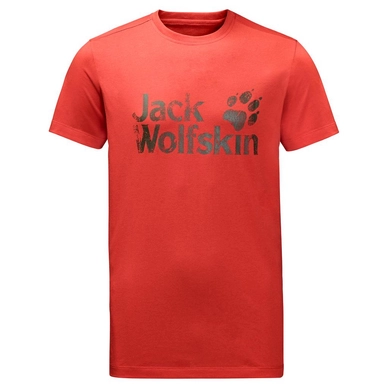 T-shirt Jack Wolfskin Men Brand T Volcano Red
