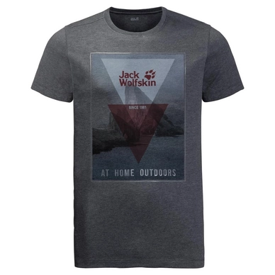 T-Shirt Jack Wolfskin Mountain T Ebony Herren