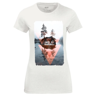 T-Shirt Jack Wolfskin Lake T Off-White Damen