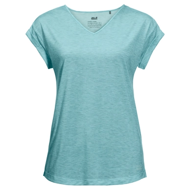 T-Shirt Jack Wolfskin Womens Coral Coast Aqua