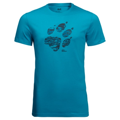 T-Shirt Jack Wolfskin Mens Paw Blue Reef