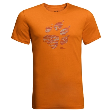 T-Shirt Jack Wolfskin Mens Paw Desert Orange