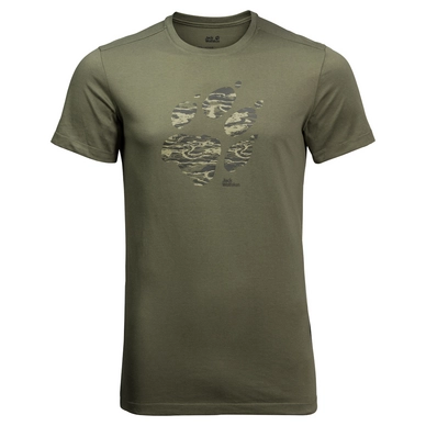 T-Shirt Jack Wolfskin Mens Paw Woodland Green