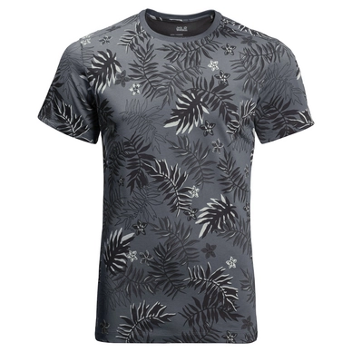 T-Shirt Jack Wolfskin Leaf Pebble Grey All Over Herren