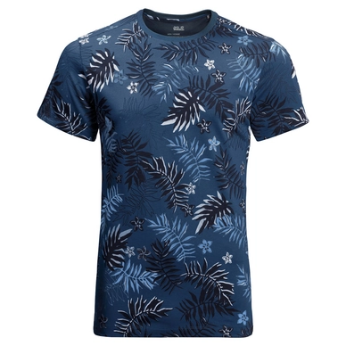T-Shirt Jack Wolfskin Men Leaf Ocean Wave All Over