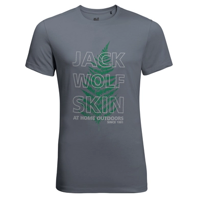 T-Shirt Jack Wolfskin Mens Island Hill Pebble Grey