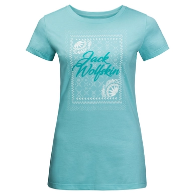 T-Shirt Jack Wolfskin Womens Sea Breeze Aqua