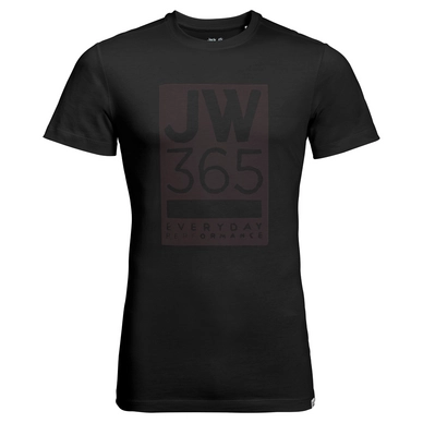 T-Shirt Jack Wolfskin Mens 365 Black