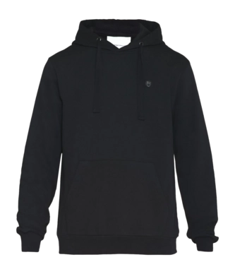 KnowledgeCotton Apparel Men Arvid Basic Hood Badge Sweat Black Jet Hoodie