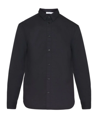Shirt KnowledgeCotton Apparel Men Alf Regular Crispy Cotton Shirt Black Jet '24