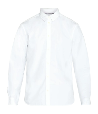 Shirt KnowledgeCotton Apparel Men Alf Regular Crispy Cotton Shirt Bright White
