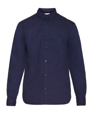 Shirt KnowledgeCotton Apparel Men Alf Regular Crispy Cotton Shirt Total Eclipse