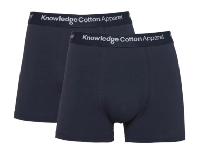 Boxers KnowledgeCotton Apparel Men Anchor 2 Pack Total Eclipse