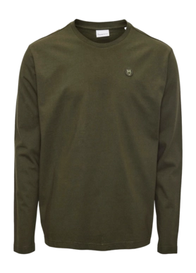 Manches Longues KnowledgeCotton Apparel Men Viggo Badge Forrest Night