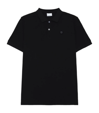 Poloshirt KnowledgeCotton Apparel Toke Basic Badge Herren Black Jet