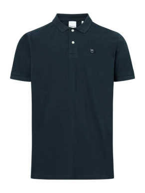 Poloshirt KnowledgeCotton Apparel Toke Basic Badge Herren Total Eclipse