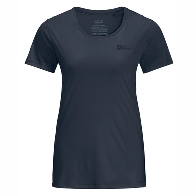 T-shirt Jack Wolfskin Femme Tech T Night Blue