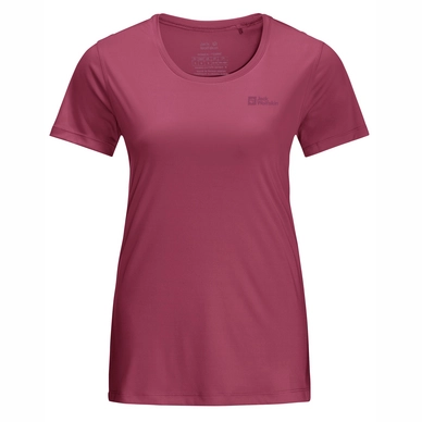 T-shirt Jack Wolfskin Femme Tech T Sangria Red
