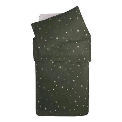 Bettwäsche Jollein Ledikant Stargaze Leaf Green