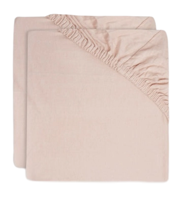 Spannbettlaken Jollein Jersey Pale Pink (2er-Pack)