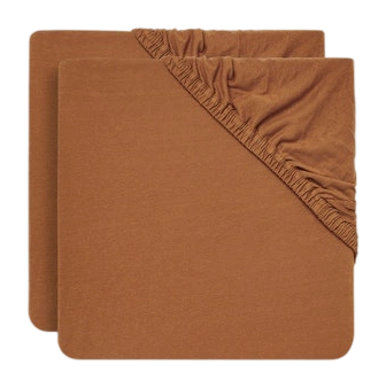 Hoeslaken Jollein Jersey Caramel (2pack)