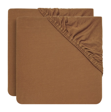 Hoeslaken Jollein Jersey Boxmatras Caramel (2pack)