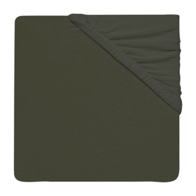 Lenzuolo con angoli lettino Box 75 x 95 cm Jollein, Jersey, Verde foglia
