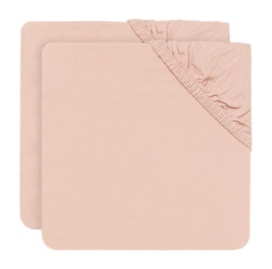 Spannbettlaken Jollein Jersey Boxmatratze Pale Pink (2er-Pack)