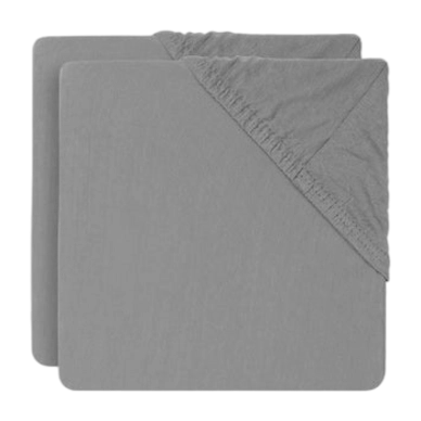 Drap-Housse Jollein Jersey Boxmatras Storm Grey (2pack)