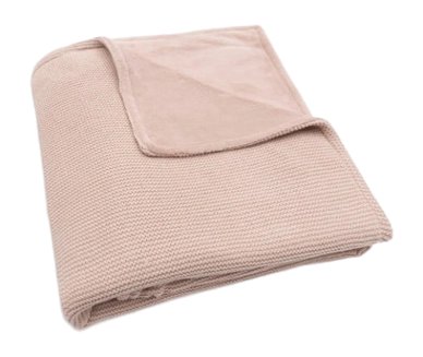 Draps pour Lit d'Enfant Jollein Couverture Basic Knit Wild Rose/Fleece