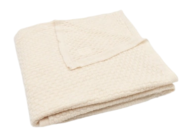 Laken für Kinderbett Jollein Decke Kinderbett Weave Knit Merino Wool Oatmeal