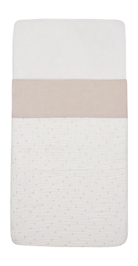 Laken für Babywiege Jollein Laken Wiege Slub Nougat