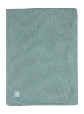 Babydeken Jollein Deken Wieg Basic Knit Forest Green/Fleece